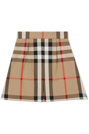 Beige Vintage Check pleated skirt BURBERRY KIDS | 8061826A7028